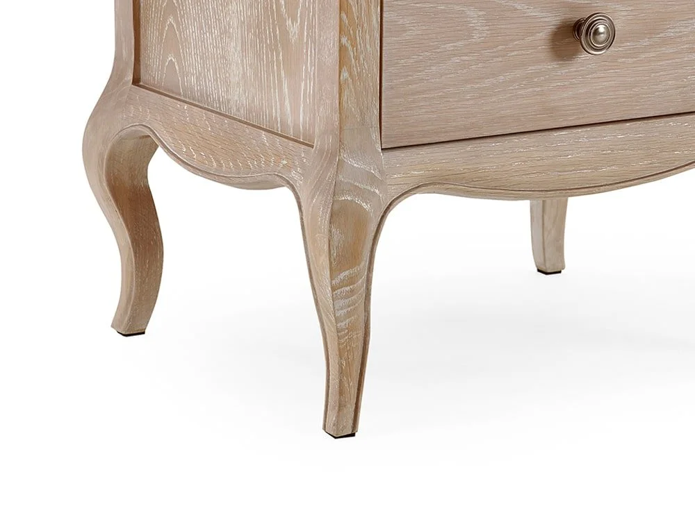 Julian Bowen Julian Bowen Camille Limed Oak 2 Drawer Bedside Table