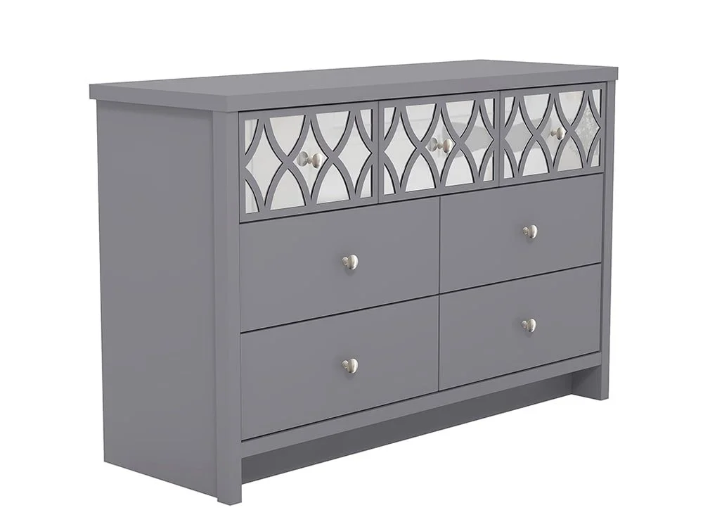 GFW GFW Arianna 3+4 Drawer Grey Wooden Chest of Drawers