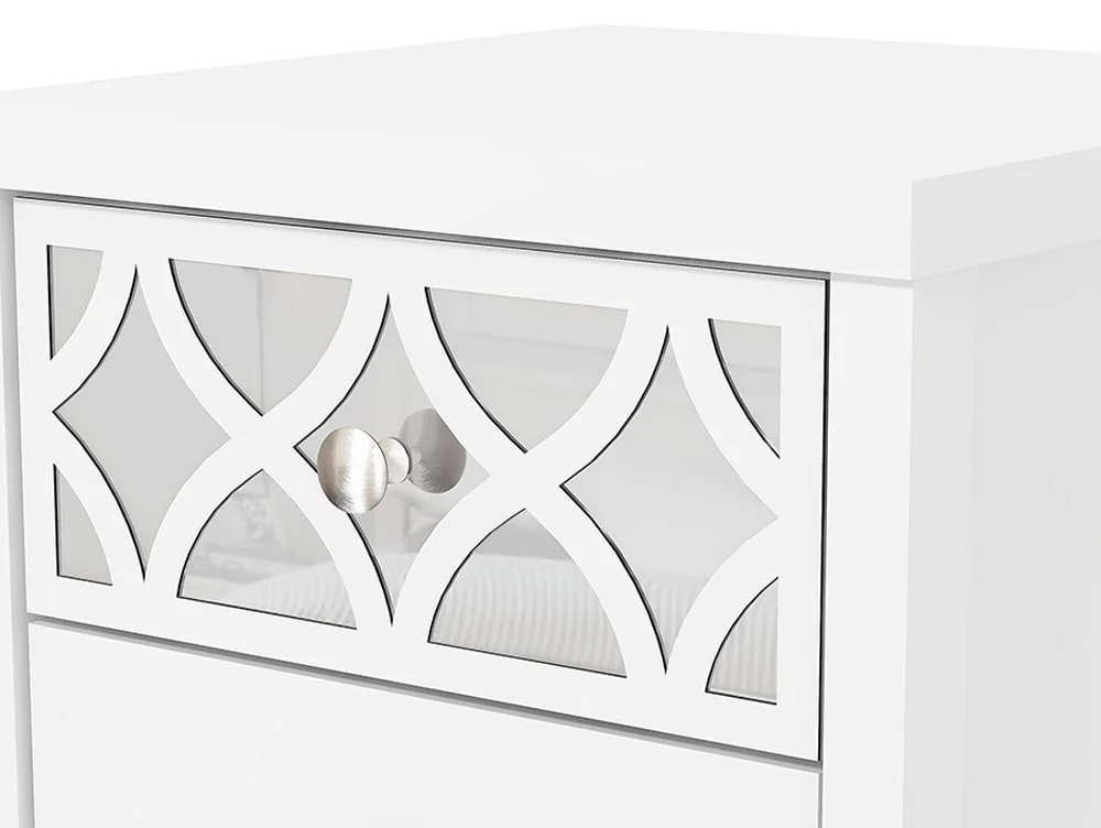 GFW GFW Arianna 3 Drawer White Wooden Bedside Table