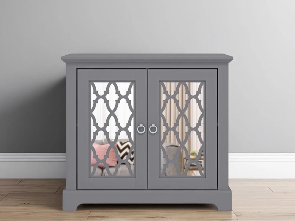 GFW GFW Honiton Grey Mirrored 2 Door Sideboard