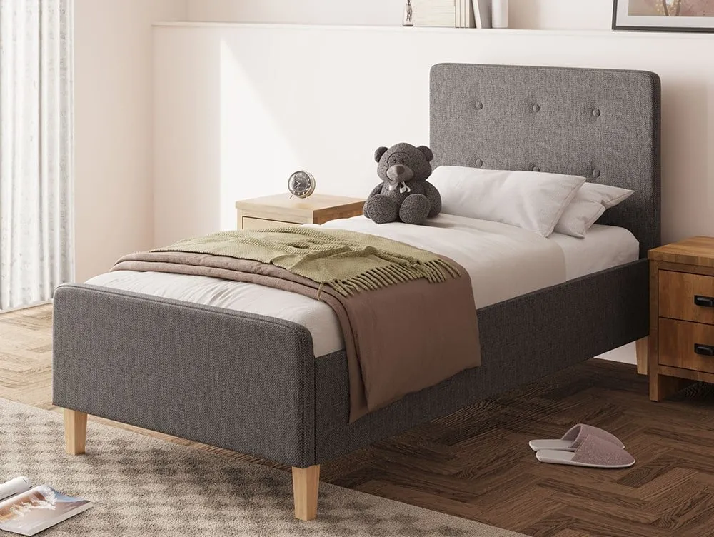 GFW GFW Ashbourne 3ft Single Dark Grey Fabric Ottoman Bed Frame