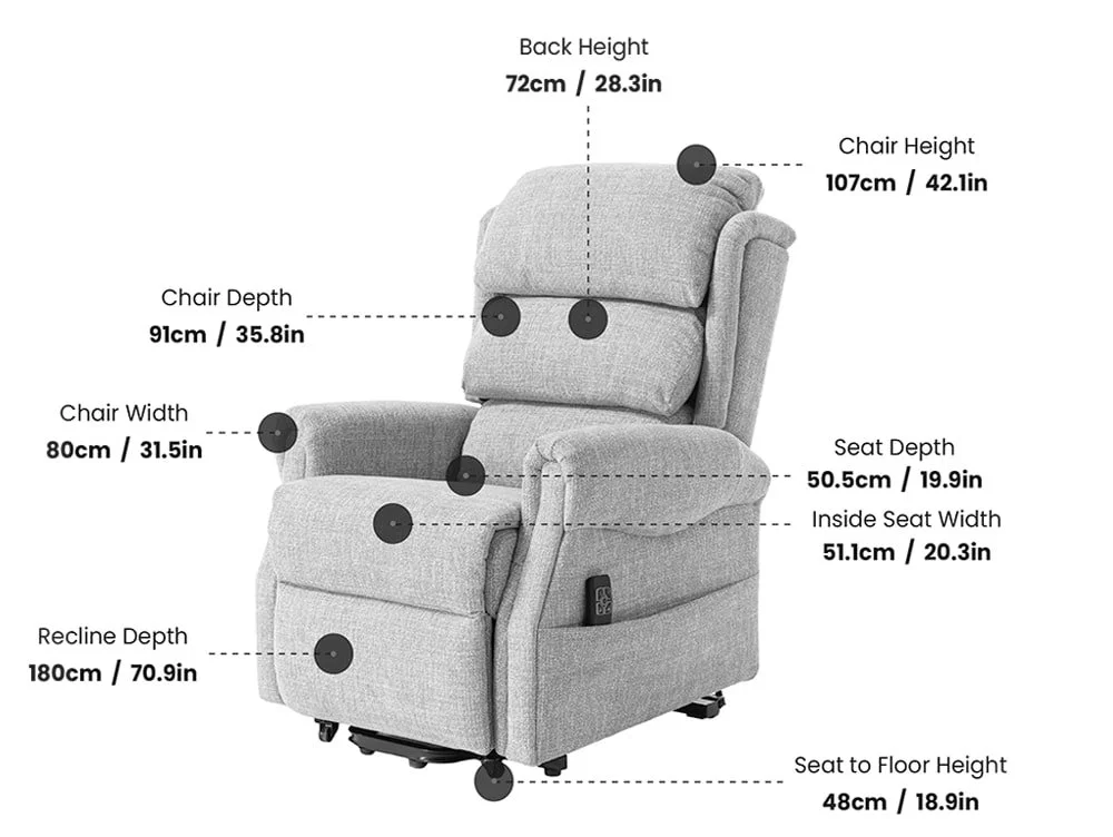 ASC ASC Leven Dual Motor Riser Recliner Chair