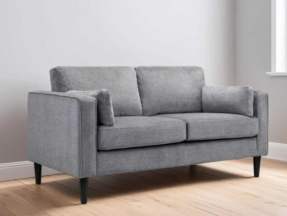 Julian Bowen Julian Bowen Hayward Grey Chenille 2 Seater Sofa