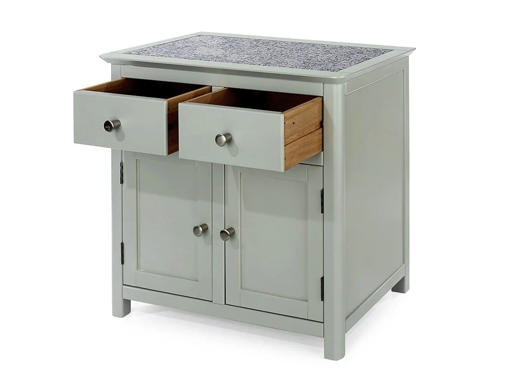 Core Products Core Perth Grey Painted with Grey Stone Inset 2 Door 2 Drawer Sideboard