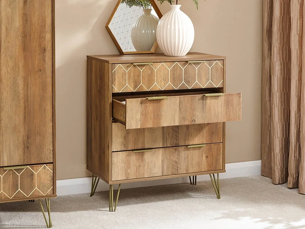 GFW GFW Orleans Mango Effect 4 Drawer Chest of Drawers