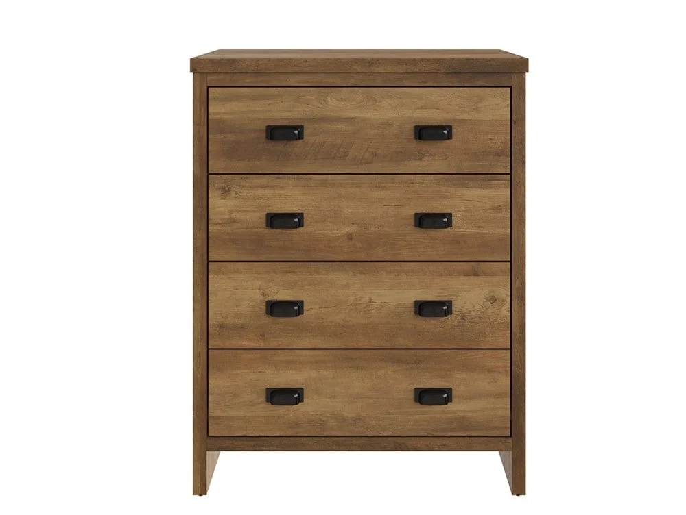 GFW GFW Boston Knotty Oak Effect 4 Piece Bedroom Set