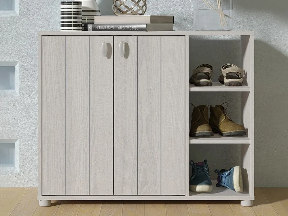 GFW GFW Bideford Grey 2 Door Compact Shoe Cabinet