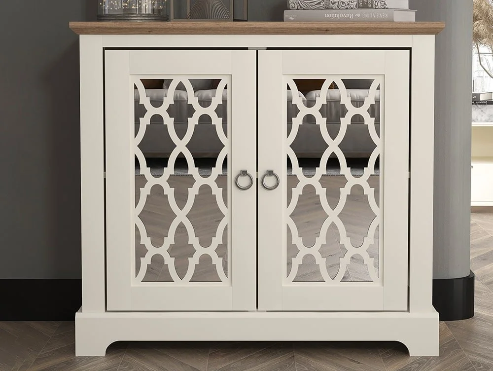 GFW GFW Honiton Ivory Mirrored 2 Door Sideboard