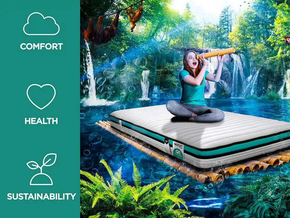 Jay-Be Jay-Be QUEST Q1 e-Sprung Eco-Friendly Children's 3ft Single Mattress in a Box