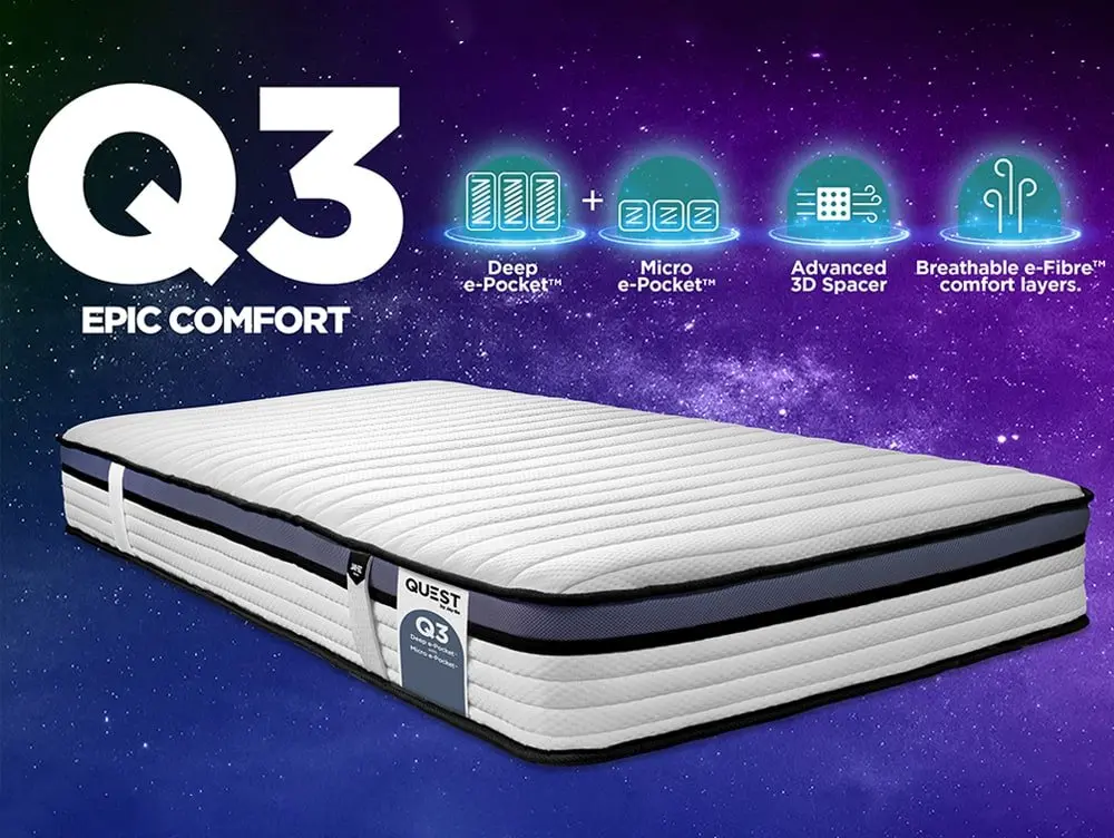 Jay-Be Jay-Be QUEST Q3 Hybrid e-Pocket Eco-Friendly Children's 3ft Single Mattress in a Box