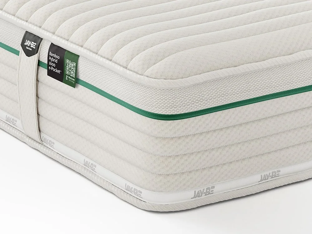 Jay-Be Jay-Be Natural Fresh Bamboo Hybrid 2000 e-Pocket 4ft6 Double Mattress in a Box