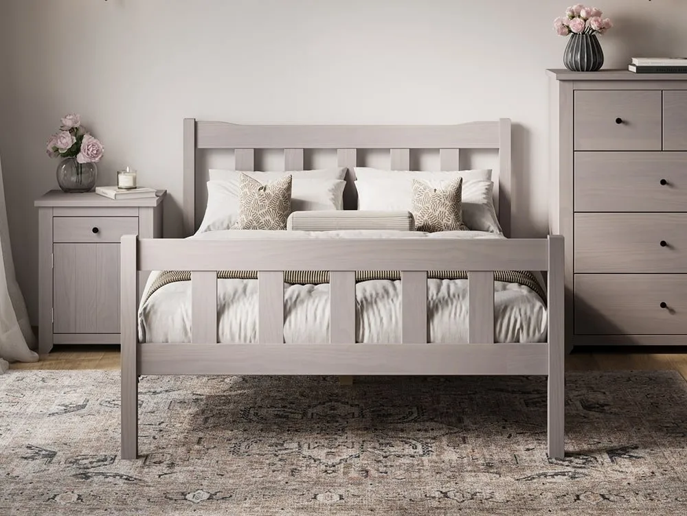 LPD LPD Havana 5ft King Size Grey Wooden Bed Frame