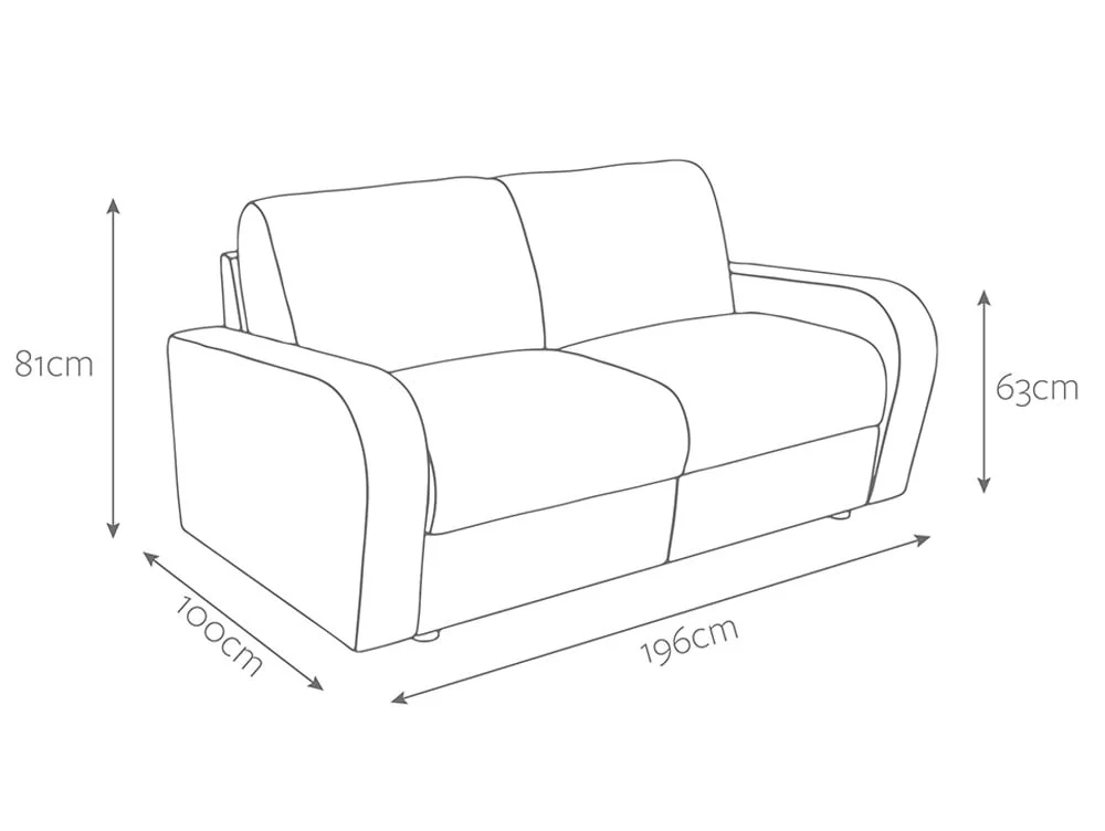 Jay-Be Jay-Be Deco 3 Seater Sofa Bed