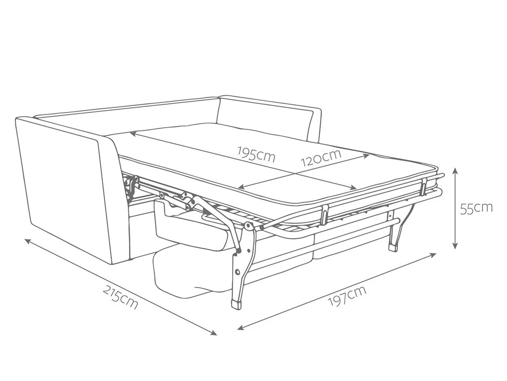 Jay-Be Jay-Be Elegance 3 Seater Sofa Bed