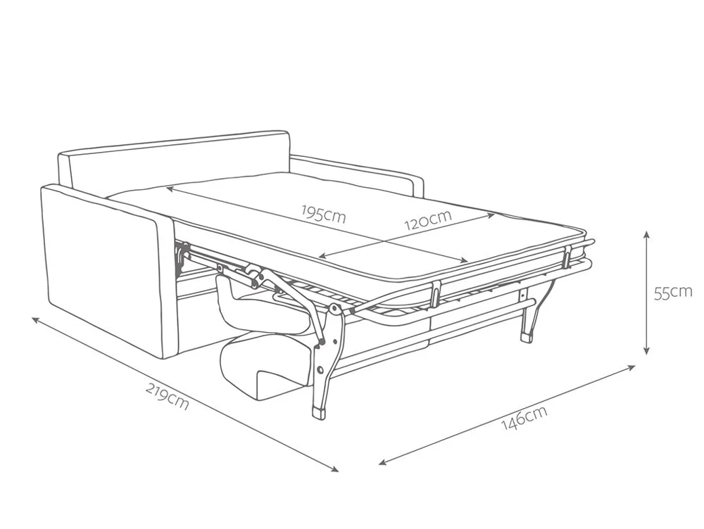 Jay-Be Jay-Be Slim 2 Seater Sofa Bed