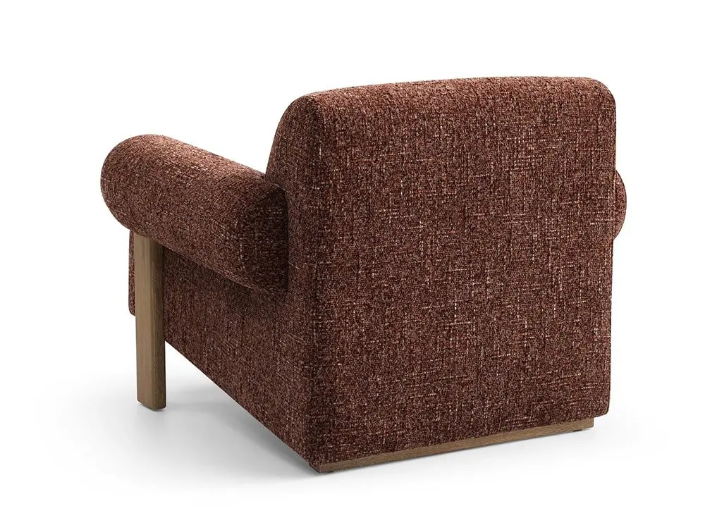 Kyoto Kyoto Arlo Ruby Chenille and Oak Accent Chair