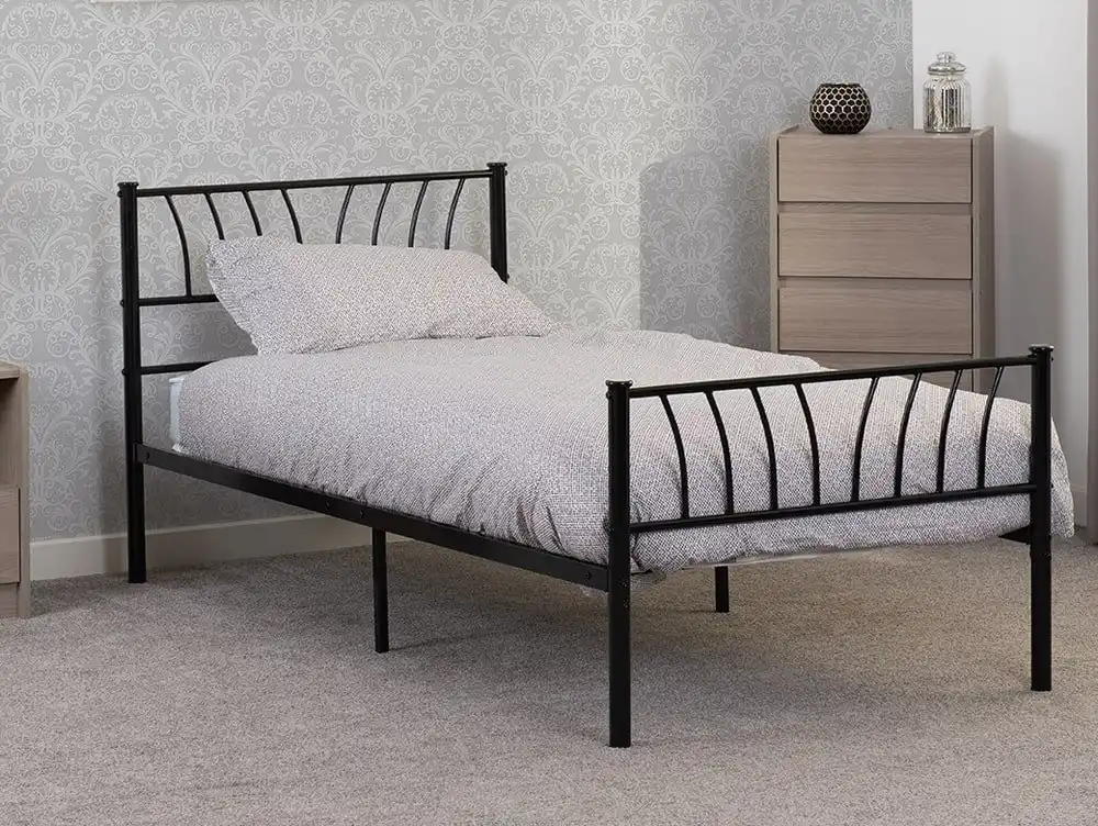 Seconique Seconique Harlow 3ft Single Black Metal Bed Frame