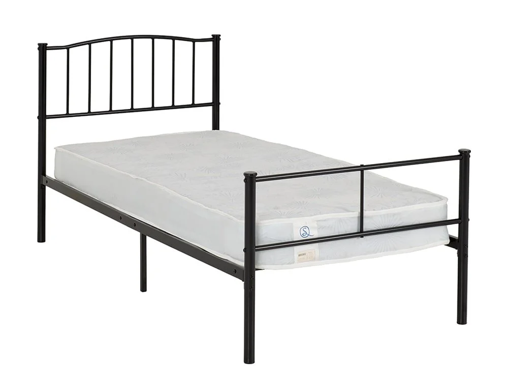 Seconique Seconique Newton 3ft Single Black Metal Bed Frame