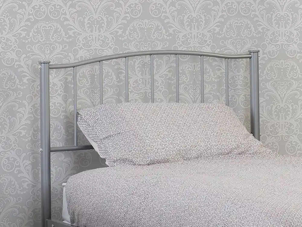 Seconique Seconique Newton 3ft Single Silver Metal Bed Frame