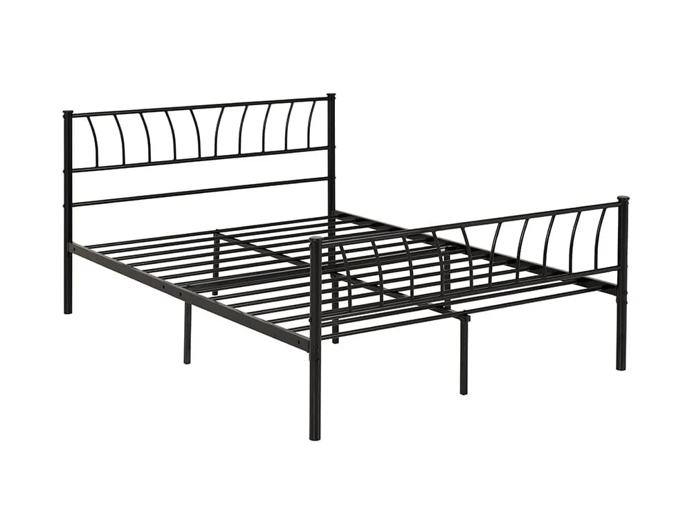 Seconique Seconique Harlow 4ft6 Double Black Metal Bed Frame