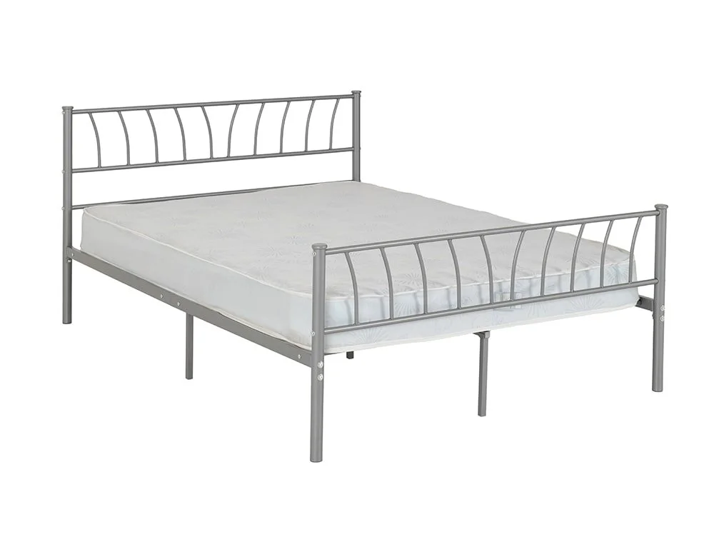 Seconique Seconique Harlow 4ft6 Double Silver Metal Bed Frame