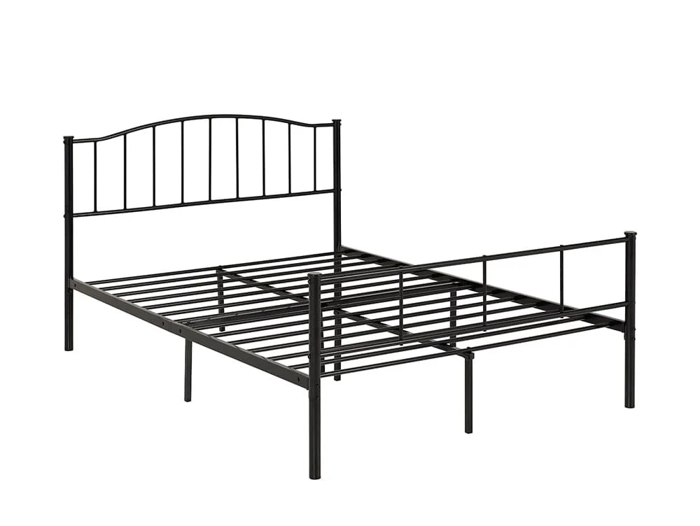 Seconique Seconique Newton 4ft6 Double Black Metal Bed Frame