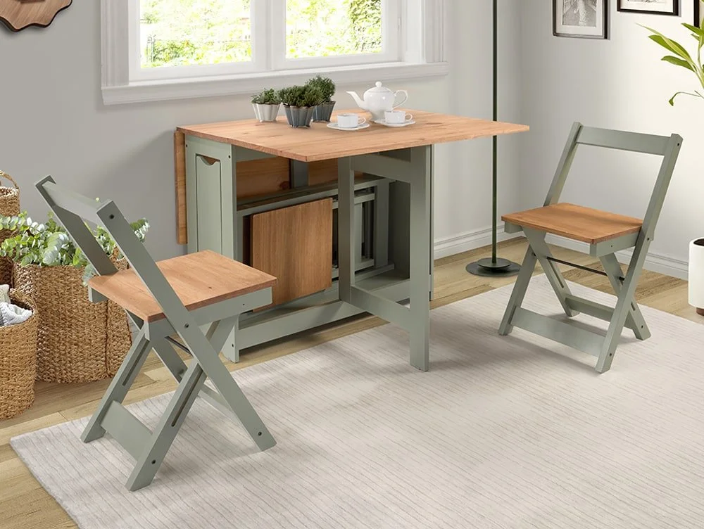 Seconique Seconique Santos Butterfly Green and Pine Dining Table and 4 Chairs