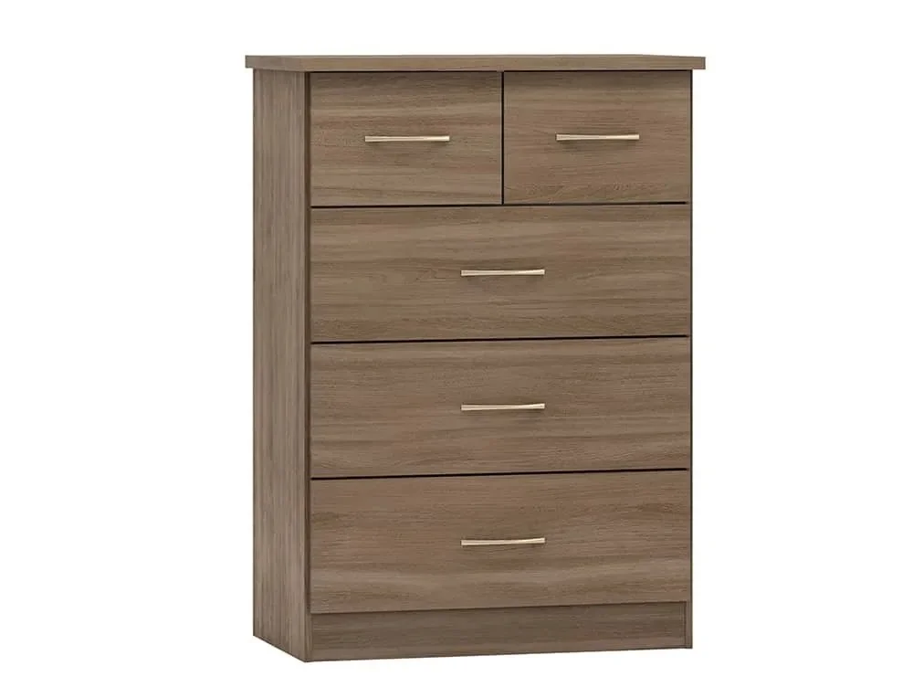 Seconique Seconique Nevada Rustic Oak 4 Piece Medium Bedroom Furniture Package