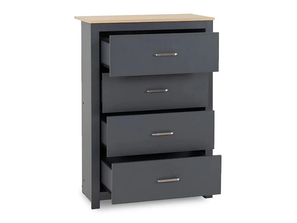 Seconique Seconique Portland Grey and Oak 3 Piece Bedroom Furniture Package