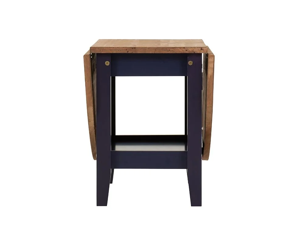 Seconique Seconique Santos Navy Blue and Pine Drop Leaf Coffee Table