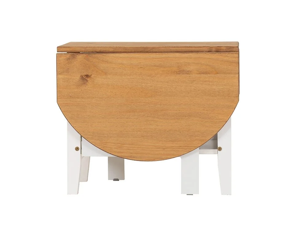 Seconique Seconique Santos White and Pine Drop Leaf Coffee Table