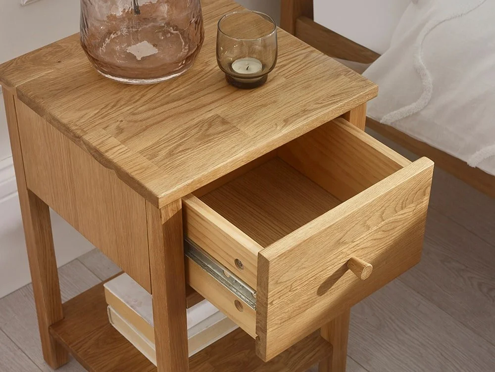 Julian Bowen Julian Bowen Coxmoor Oak 1 Drawer Bedside Table