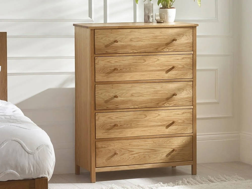 Julian Bowen Julian Bowen Coxmoor Oak 5 Drawer Chest of Drawers