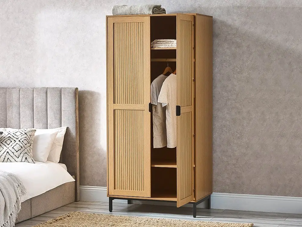 Julian Bowen Julian Bowen Sia Oak 2 Door Wardrobe