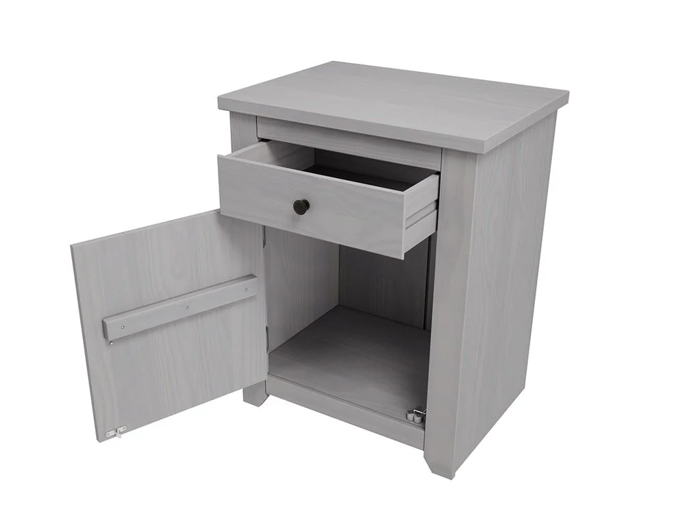 LPD LPD Havana Grey 1 Drawer Small Bedside Table