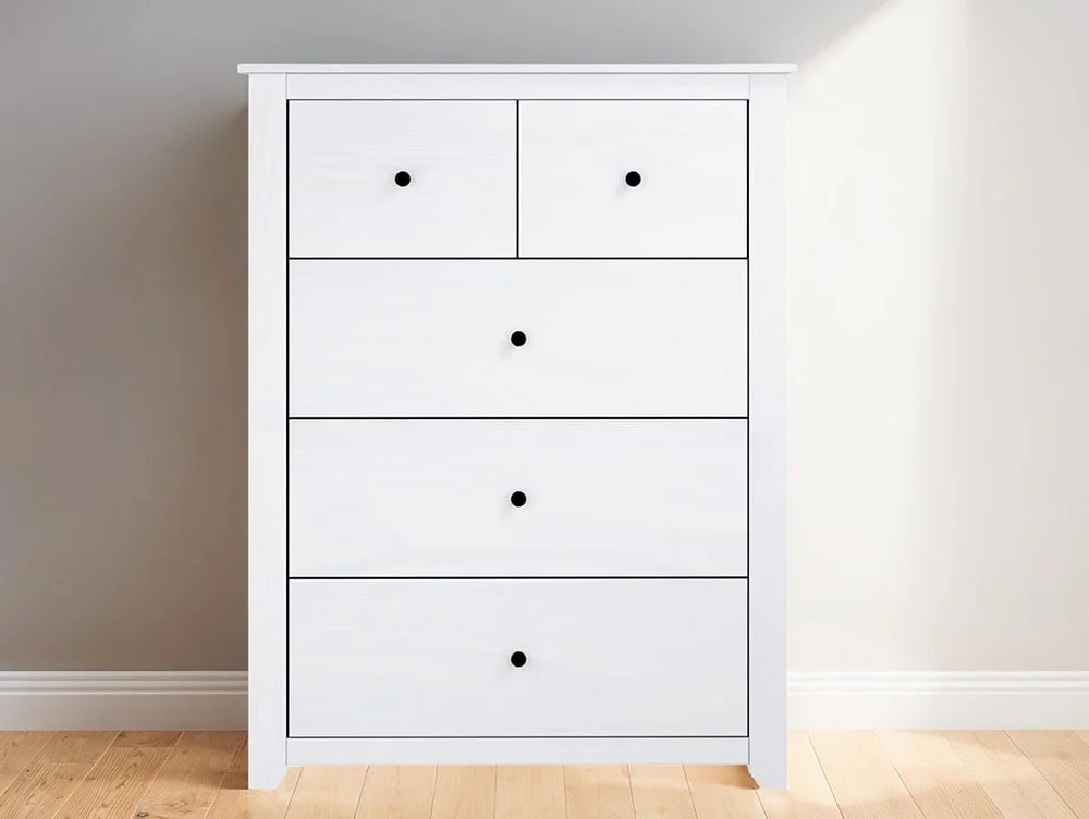 LPD LPD Havana White 3+2 Drawer Chest of Drawers