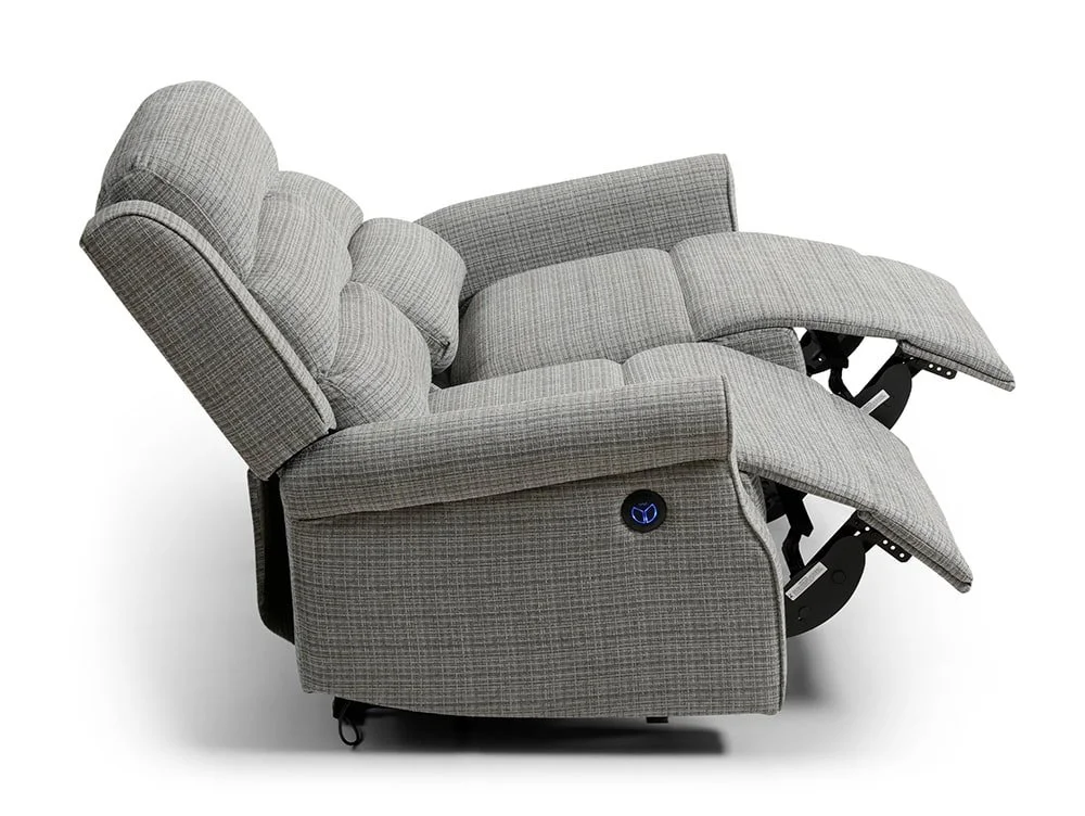 Kyoto Kyoto Baxter Grey Chenille 2 Seater Recliner Sofa