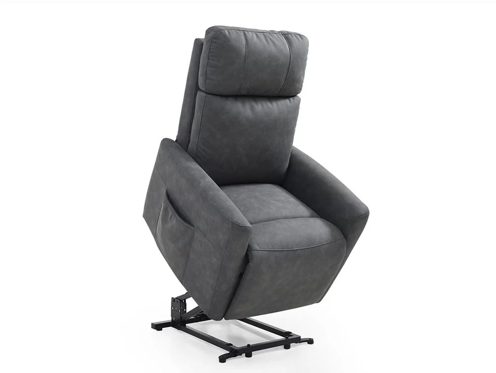 Kyoto Kyoto Parker Dual Motor Grey Faux Leather Riser Recliner Chair