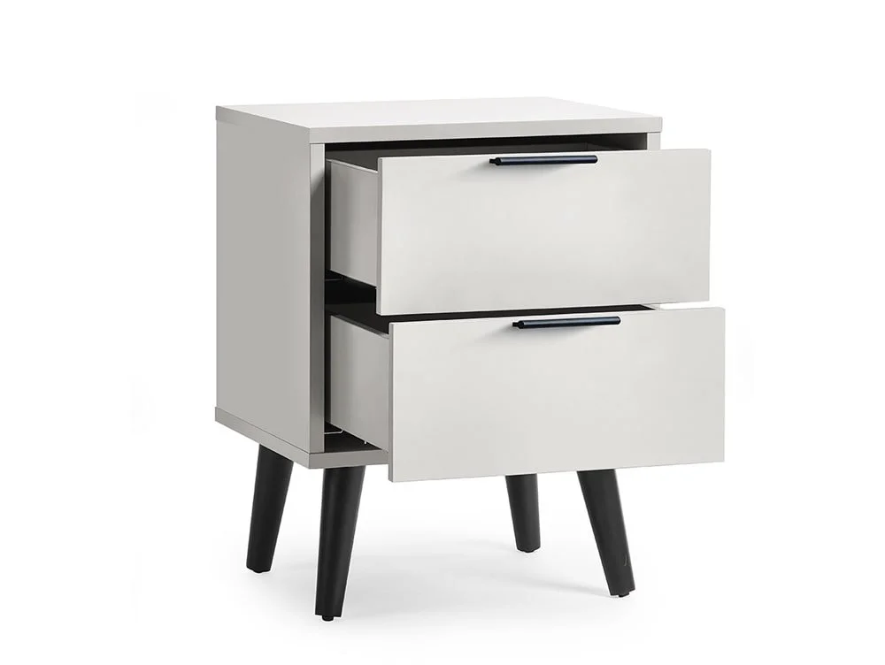 Julian Bowen Julian Bowen Alba Silk Grey 2 Drawer Bedside Table