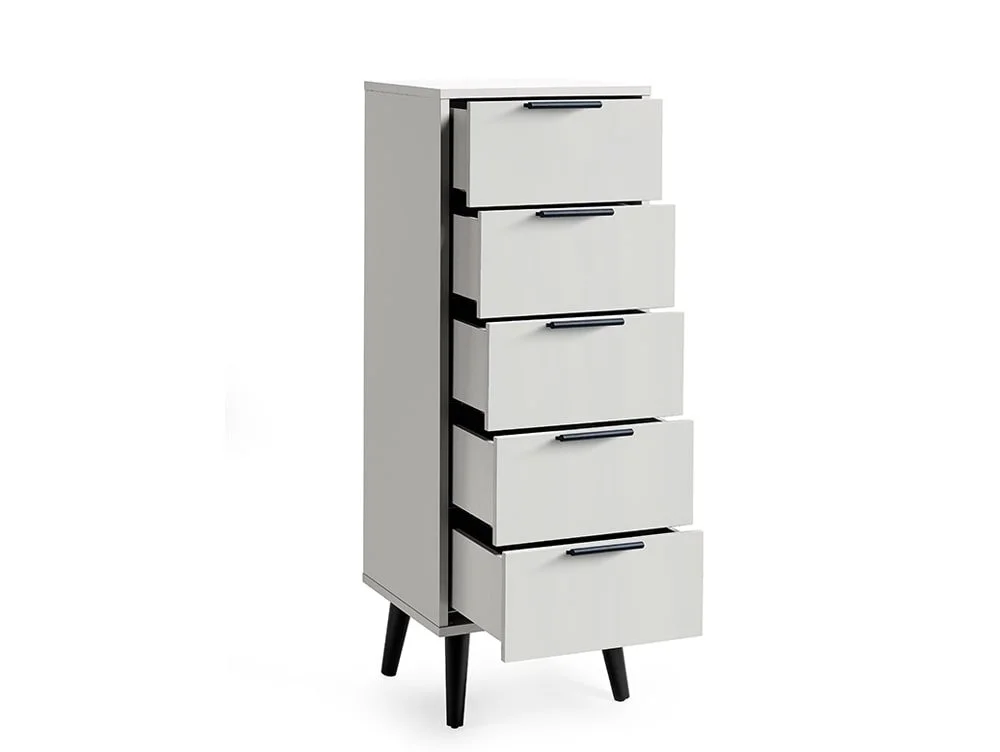 Julian Bowen Julian Bowen Alba Silk Grey 5 Drawer Chest of Drawers