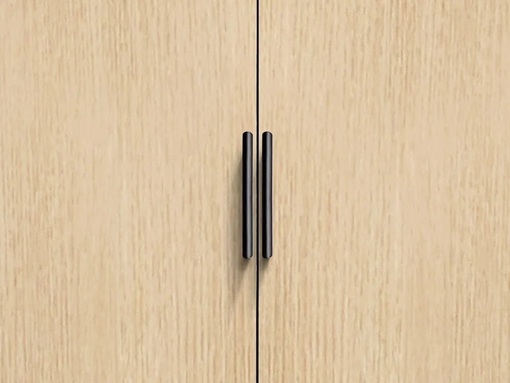 Julian Bowen Julian Bowen Alba White and Oak 2 Door Wardrobe