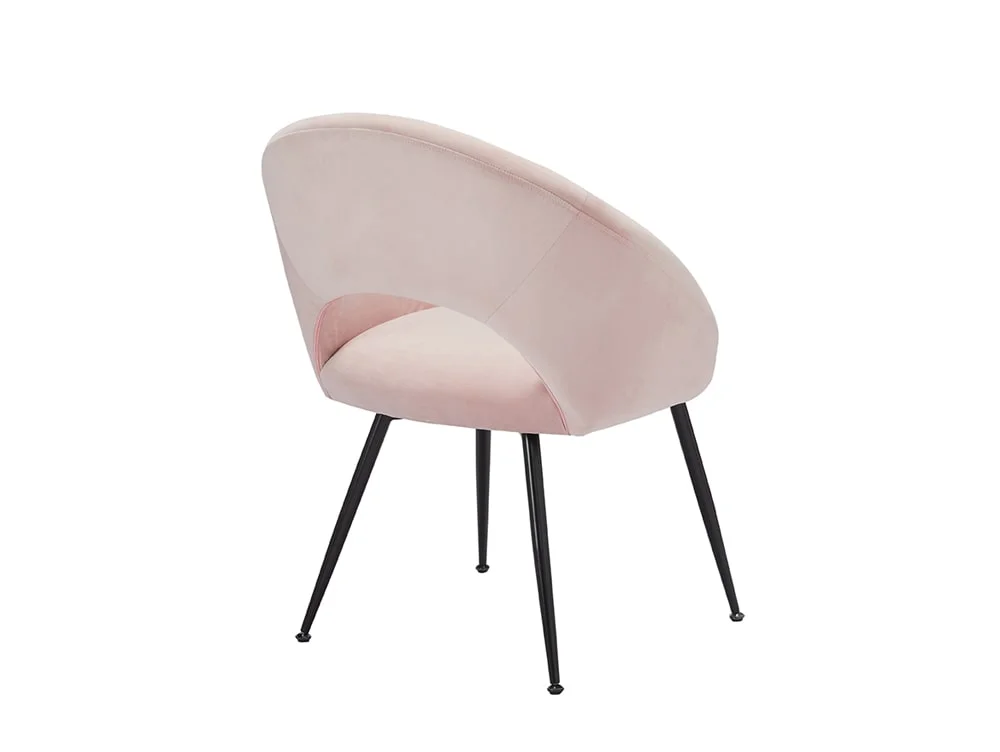 LPD LPD Lulu Set of 2 Pink Velvet Dining Chairs