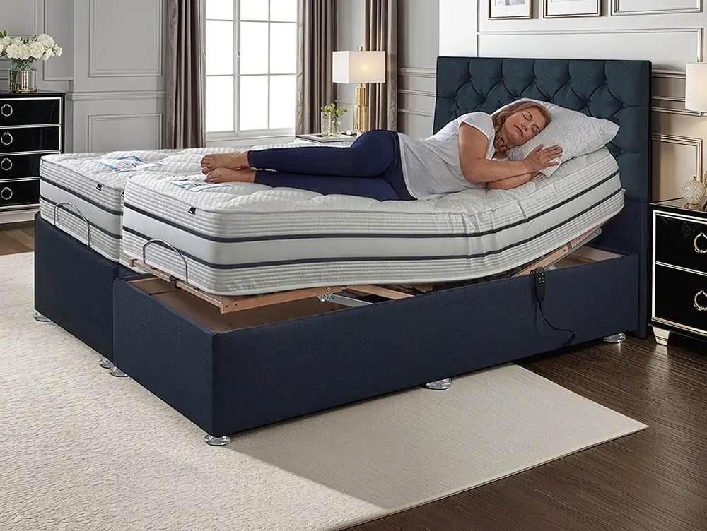 Flexisleep Flexisleep Gel Hybrid Medium Pocket 1500 Electric Adjustable 6ft Super king Size Bed (2 x 3ft)