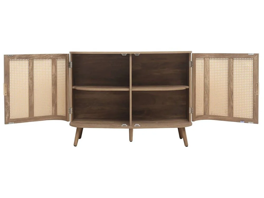 Birlea Furniture & Beds Birlea Noah Rattan and Oak 2 Door Sideboard