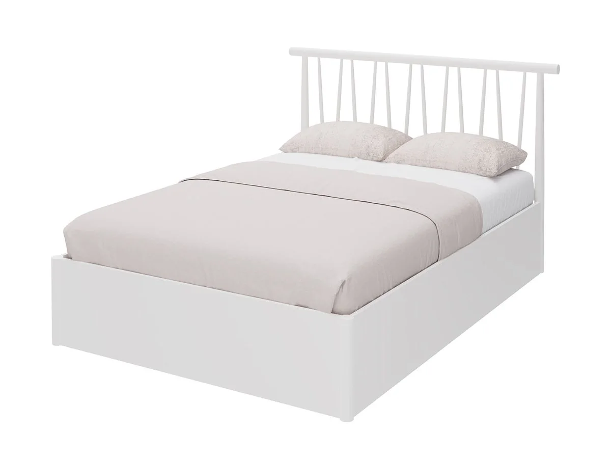 GFW GFW Fusum 5ft King Size White Spindle Ottoman Bed Frame