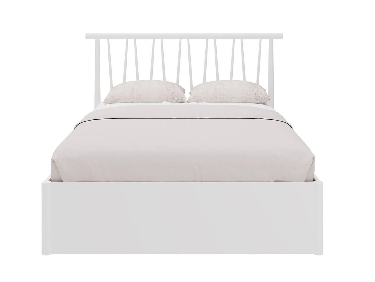 GFW GFW Fusum 5ft King Size White Spindle Ottoman Bed Frame
