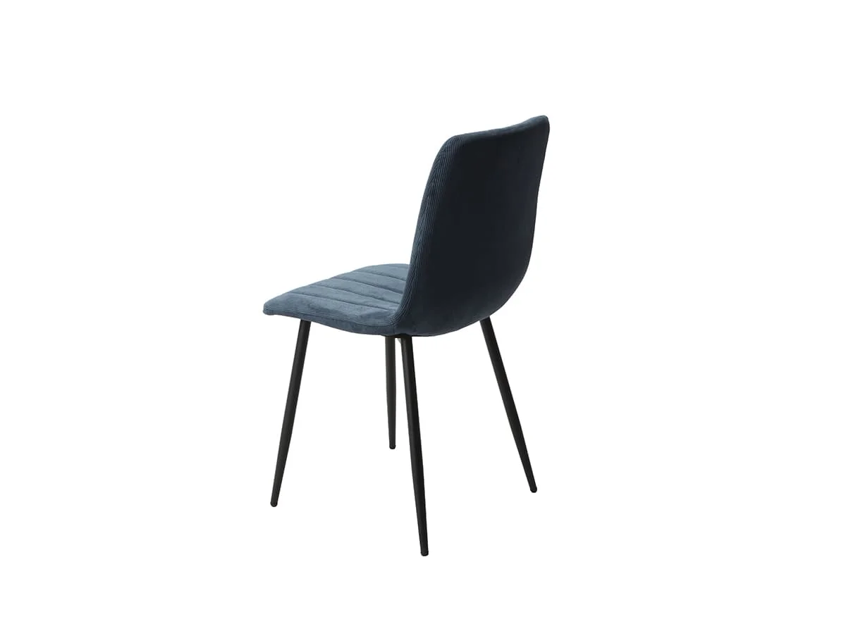 Core Products Core Aspen Straight Stitch Set of 2 Blue Cord Fabric Dining Chairs