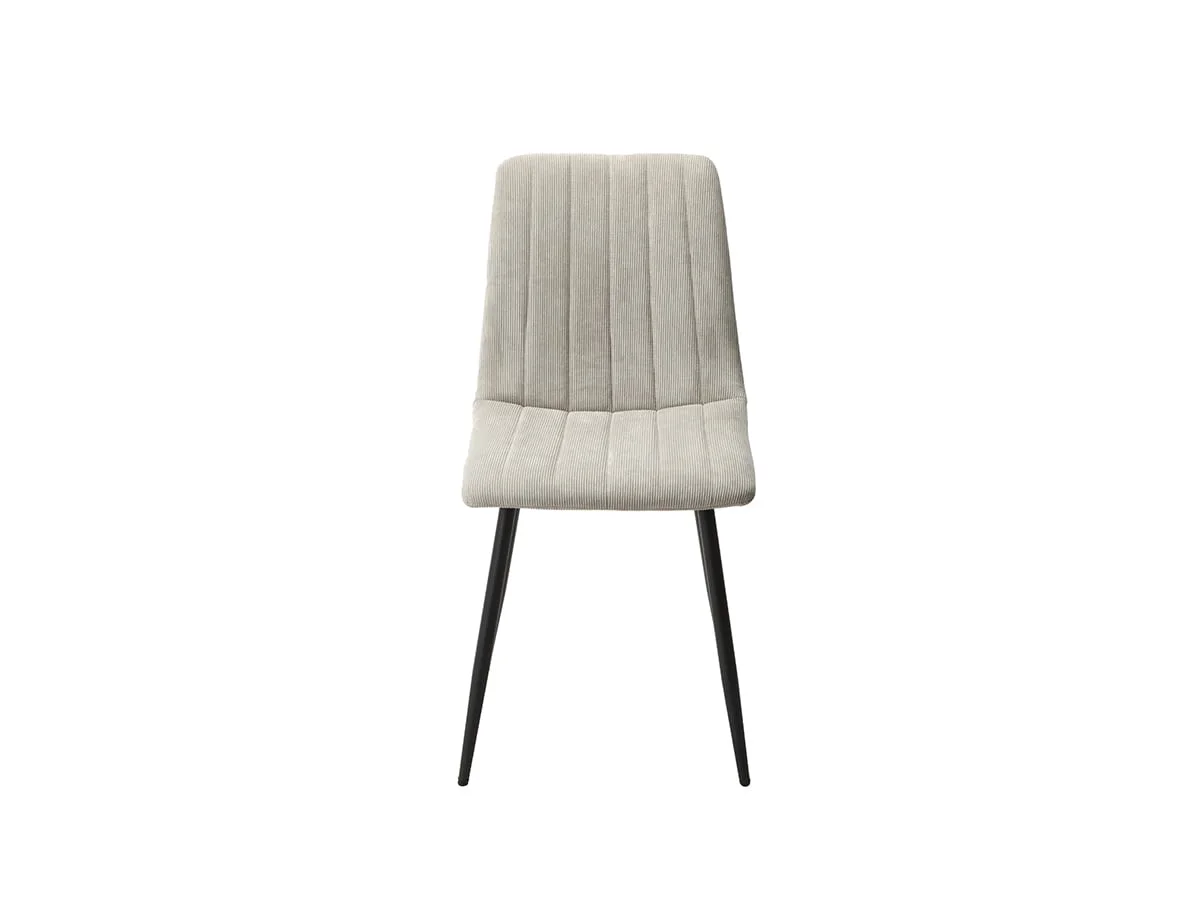 Core Products Core Aspen Straight Stitch Set of 2 Light Grey Cord Fabric Dining Chairs