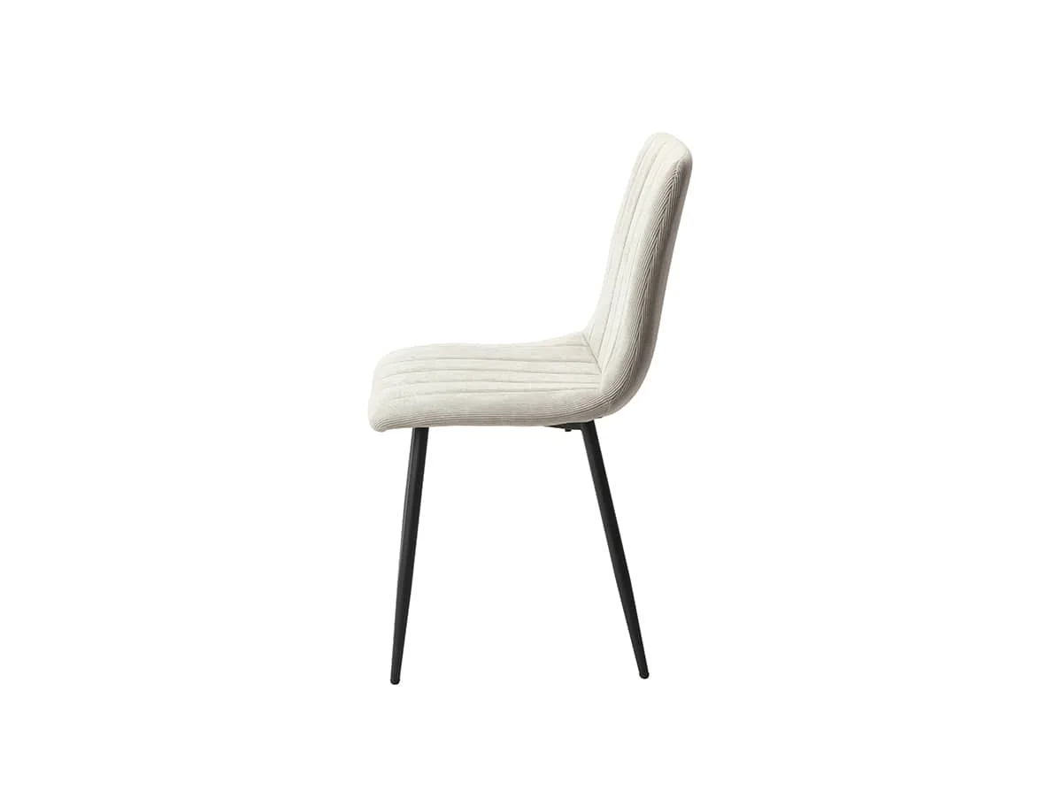 Core Products Core Aspen Straight Stitch Set of 2 Light Grey Cord Fabric Dining Chairs