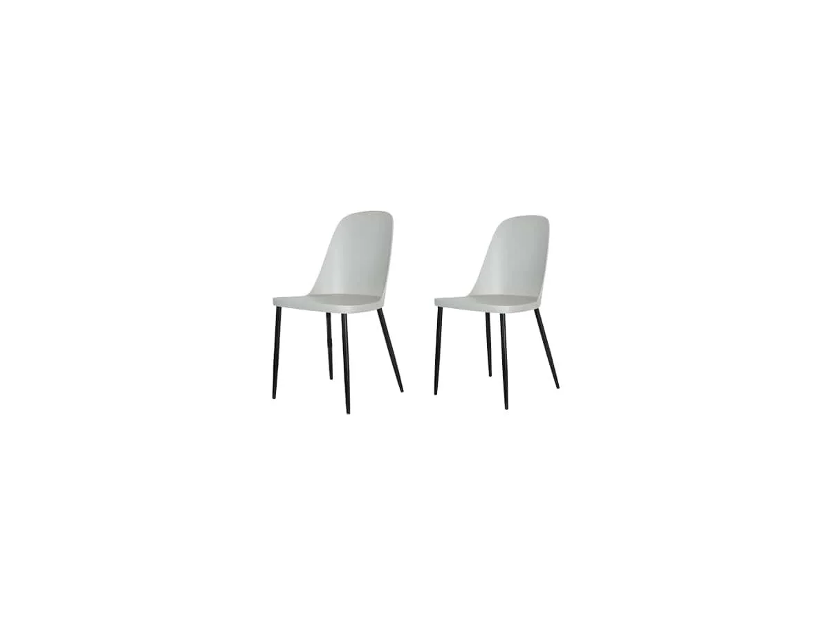 Core Products Core Aspen Duo Chair Set of 2 Grey Plastic Seats